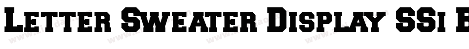Letter Sweater Display SSi Black字体转换